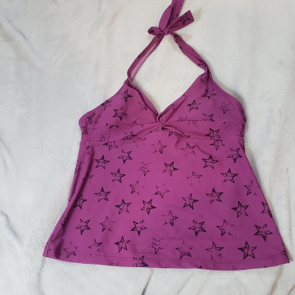 Converse Other - Converse One Star Purple w/ Stars Tankini Top